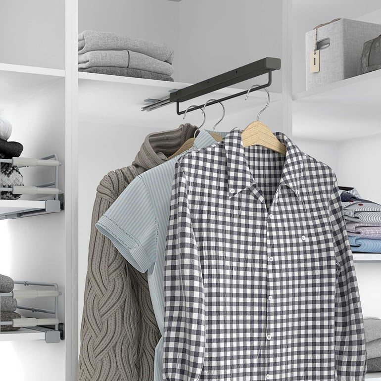Upgrade your wardrobe storage with the latest Anthracite Accessories